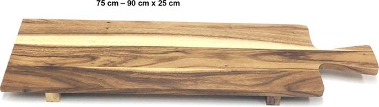 Tapas serveerplank hout groot rechthoek 90 cm | bol.com