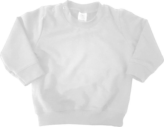 Mooie baby trui sweater in het wit voor jongens en meisjes met lange mouwen maat 62