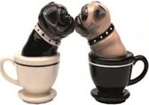 Peper en zoutstel "Tea Cup Pugs"