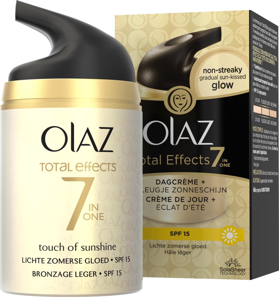 Olaz Total Effects Zelfbruiner SPF12 - 50ml - 7in1 Hydraterende Dagcr me