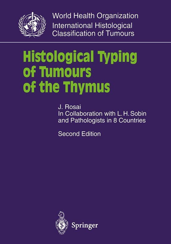 Medicine (R0) - Histological Typing of Tumours of the Thymus - cover