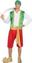 Verkleedkleding voor volwassenen - Arabische Man Green/Red