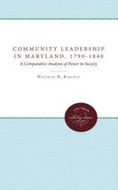 Community Leadership in Maryland, 1790-1840