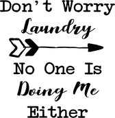 Muurtekst muursticker Don't worry laundry