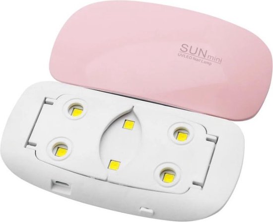 Nagellak Droger SunMini - Professioneel & Compact - LED verlichting 6W - Gellak - Nagel Lamp - Nagelverzorging - USB oplader - Nagellak Droger - Nagellak Lamp - Roze