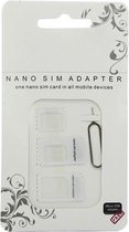 4-in-1 SIM Micro-SIM Nano-SIM-adapter incl. Pin Sleutel