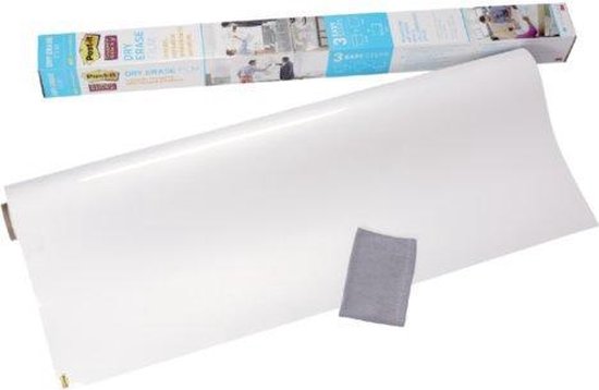 Feuille pour tableau blanc super collant Post-it®, DEF4x3, 0,914 x 1,219 m