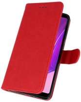 Hoesje Geschikt voor Samsung Galaxy A9 2018 - Book Case Telefoonhoesje - Kaarthouder Portemonnee Hoesje - Wallet Cases - Rood