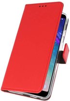 Bestcases Pasjeshouder Telefoonhoesje Samsung Galaxy A6 Plus (2018) - Rood