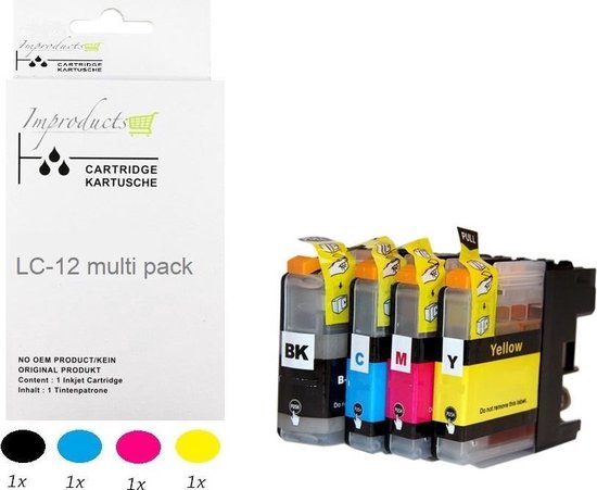 Cartouches d'encre Improducts® - Pack multiple Brother LC-12/12 / LC12 XL
