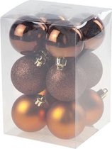 Cosy&Trendy kerstballen - 12 stuks - 6cm - pvc