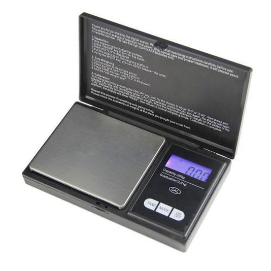 Professionele Digitale Mini Pocket Keuken Precisie Weegschaal Op Batterij - 0.01 Tot 200 Gram Nauwkeurig