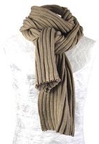 Bernardino Sjaal  Khaki Unisex - sjaal lengte  186 cm