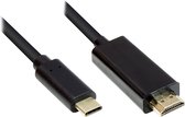 Alcasa GC-M0100, 1 m, HDMI Type A (Standaard), USB Type-C, Mannelijk, Mannelijk, Recht