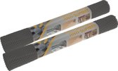 Premium Donkergrijze Antislipmat Set op Rol - 2 Stuks - Grijs - 45x125cm | Niet Klevende Anti-Slipmatten met Grip-Bodemkussens