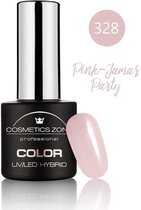 Cosmetics Zone UV/LED Hybrid Gellak 7ml. Pink-Jamas Party 328 - Roze - Glanzend - Gel nagellak