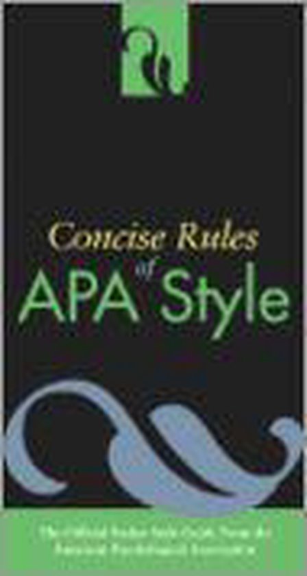 Concise Rules Of APA Style - cover