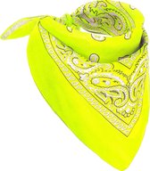 PARTYPRO - Fluo gele bandana voor volwassenen