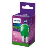 Philips LED lamp - E27 - 3,1W - Groen