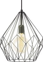 EGLO Vintage Carlton - Lampe à suspension - 1 Lumière - Ø310mm. - Noir