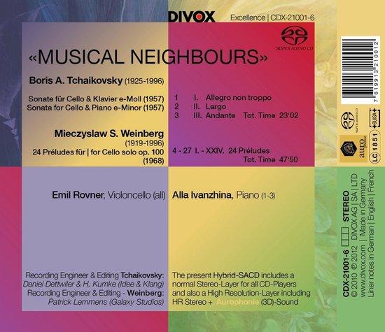Emil Rovner & Alla Ivanzhina - Musical Neighbours (Super Audio CD ...