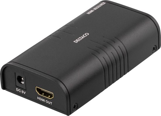 Deltaco HDMI-221-M, HDMI Extender extra ontvanger over Ethernet CAT6 120  meter 1080p... | bol
