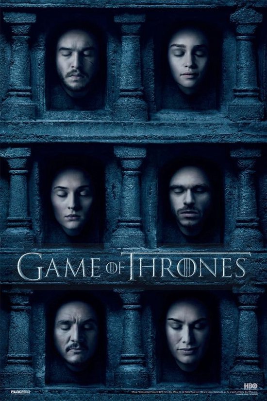 Affiche de la série Game of Thrones Hall faces 61x91.5cm.