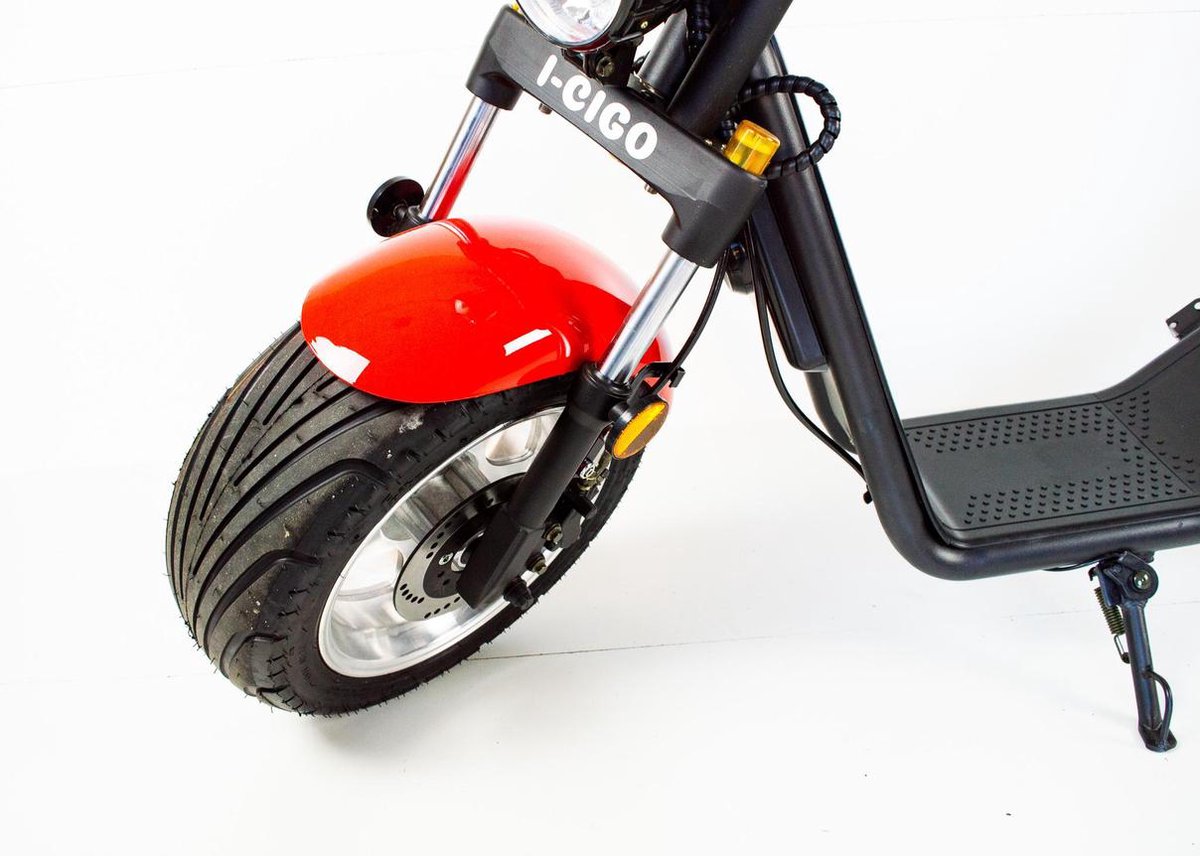 Stadscooter Citycoco,City coco Rood met blauw kenteken( E-Scooter ebike  100% | bol.com