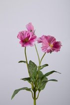Viooltje - zijden bloem - 2 stuks - roze - topkwaliteit - 22cm