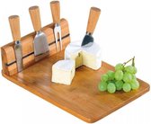 Excellent plateau de fromages ménagers avec ensemble de couteaux - 4 couteaux à fromage - Bande magnétique