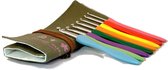 Haaknaalden - 8-delige haak naalden set 2.5-6.0 mm in stoffen etui