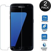 Gratis +1 Tempered Glass/Screenprotector Glass voor geschikt voor Samsung Galaxy S7 2 stuks Glas Doorzichtig