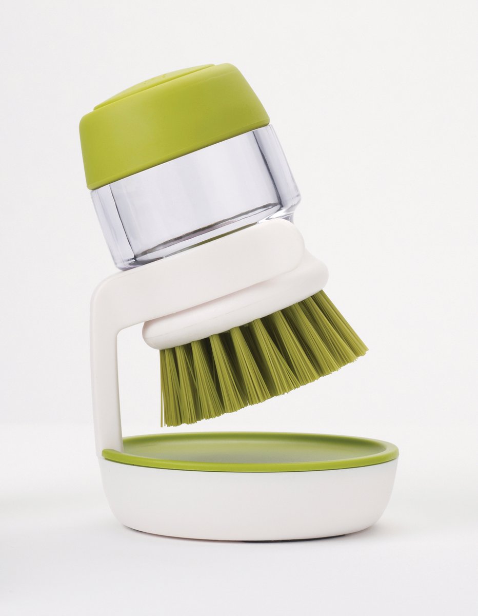 Joseph Joseph Palm Scrub Afwasborstel In Houder Groen