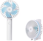 FlinQ Draagbare Ventilator - Handventilator - Vijf windsnelheden - Wit-blauw