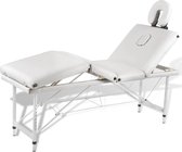Inklapbare Massagetafel 4 delen Crème wit met Draagtas - Opklapbare Massage tafel