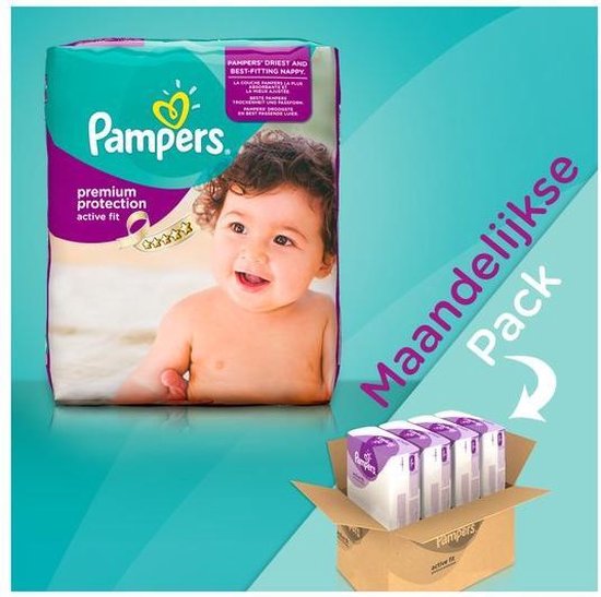 Couches Pampers Active Fit - Taille 4 - 7-18 kg - 168 pièces | bol