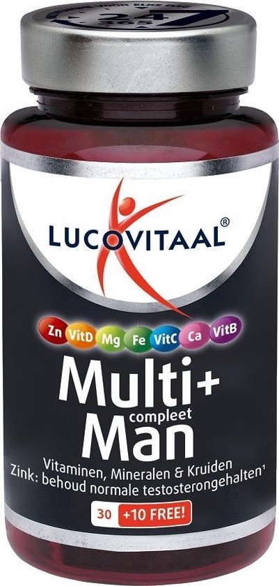 Lucovitaal Multivitamine Supplementen - Compleet Man - 40 Tabletten