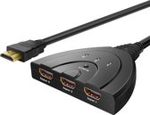 MT Deals - HDMI Switch / Splitter 3 in naar 1 uit / Vergulde connectoren / 3 in 1 / 1080p Full HD / Indicatie LED / Pigtail