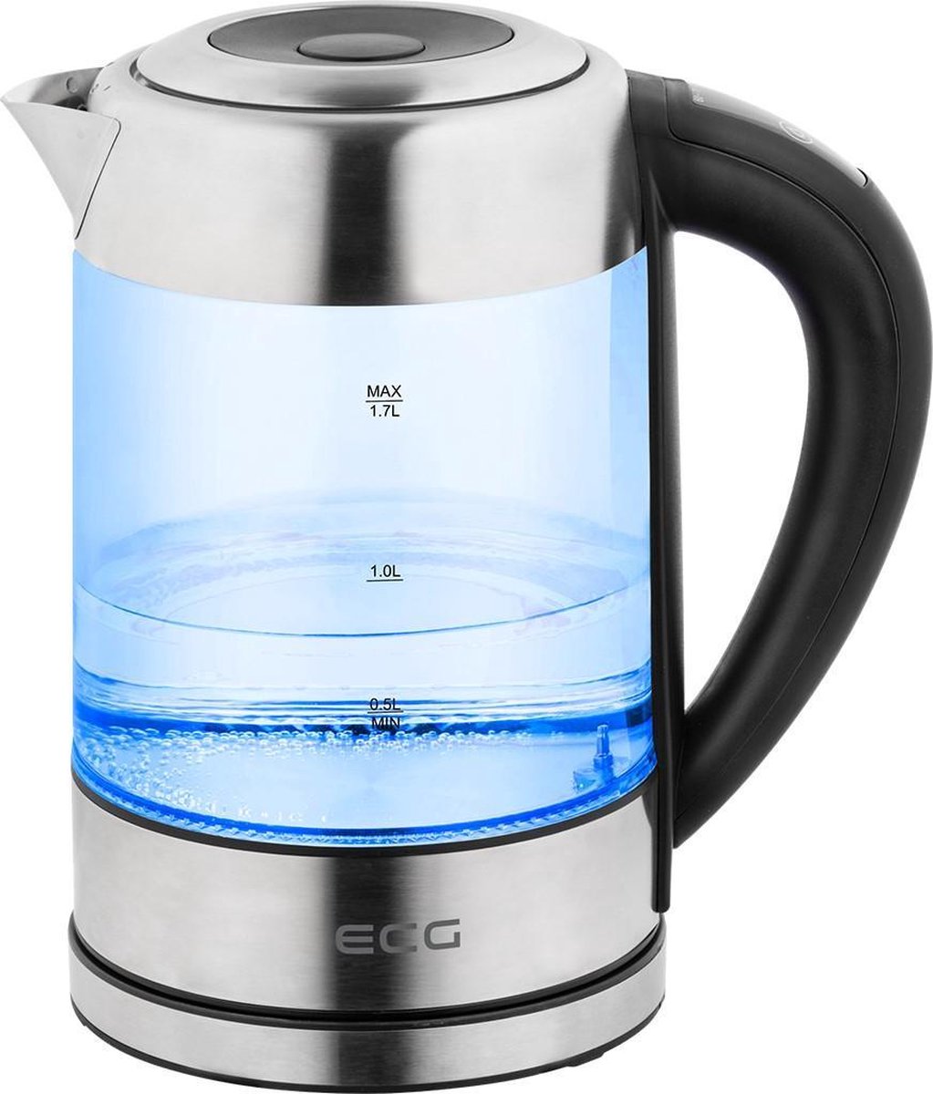 ECG RK 1777 glas met RVS waterkoker, LED verlichting en temperatuur instelling
