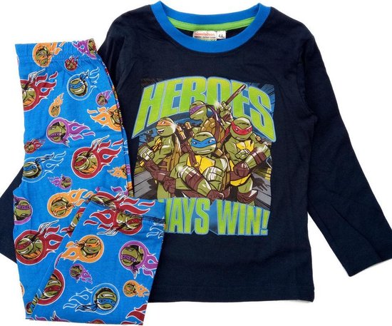 Ninja Turtles pyjama - maat 98 - blauw | bol.com