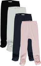 Dirkje Meisjes Leggings (4stuks) Zwart, Wit, Blauw en Lichtroze - Maat 110