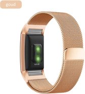 Merkloos Milanees bandje - Fitbit Charge 3 - Goud - Large