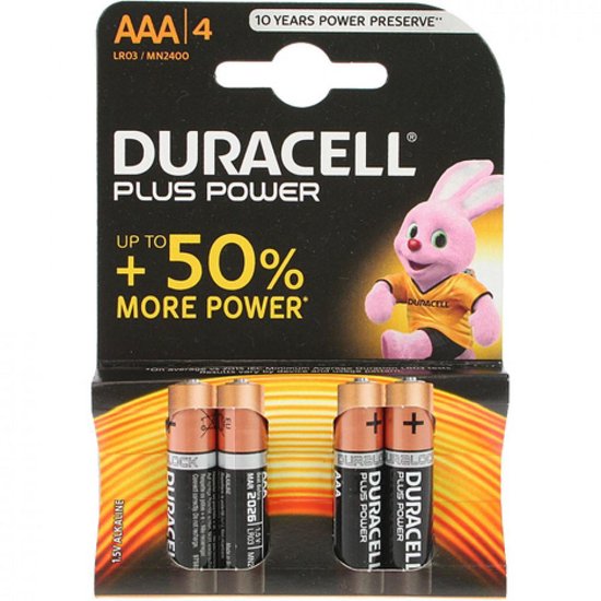 Duracell AAA Plus Power - 4 stuks