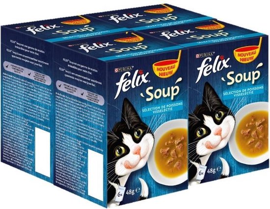 Felix Soup Vis Selectie - Kattenvoer - 24 x 48 g