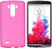 LG Optimus G3 - hoes cover case - TPU - transparant - roze