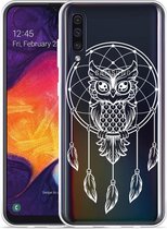 Galaxy A50 Hoesje Dream Owl Mandala White - Designed by Cazy