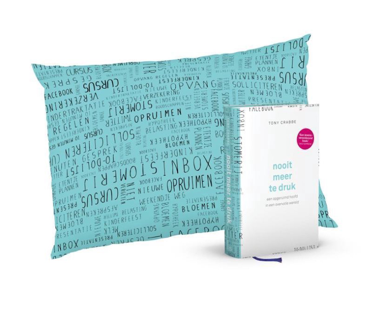 Nooit meer te druk + kussensloop (gesealed)