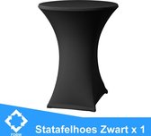 Statafelrok Zwart x 1 - Statafel Tafelrok - Statafelhoes - Stretch – ∅60 x 110 cm – geschikt voor Horeca Evenementen | Staantafelhoes | Cocktailparty | Trouwerij | Bruiloft | Sta-t