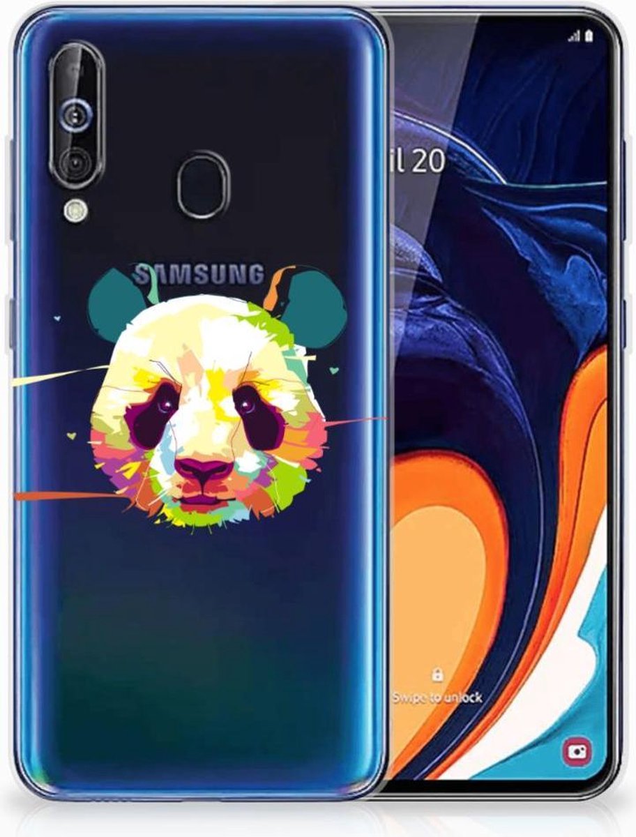 Samsung Galaxy A60 Telefoonhoesje met Naam Panda Color