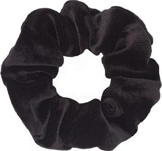 Scrunchie - Haarband - Fluweel - Haarwikkel - Haar wokkel - Haar elastiek - Velvet - Zwart